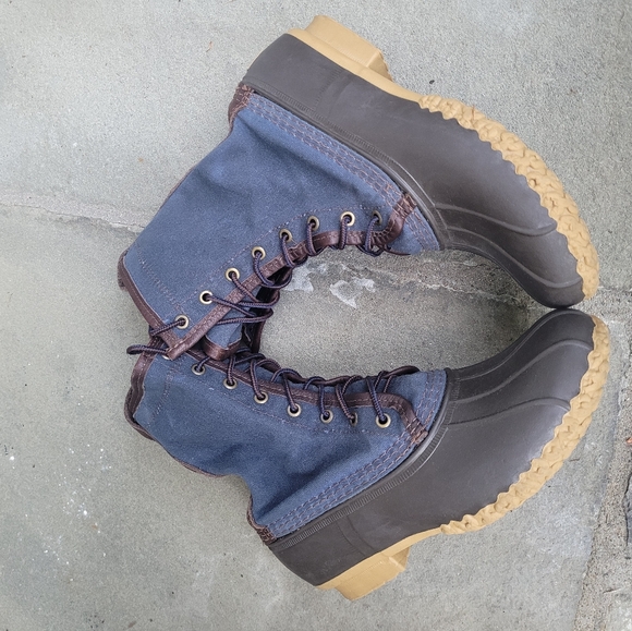 L.L.Bean Waxed Canvas L.L.Bean Signature Duck Boots Hunting Biits - Picture 15 of 16